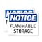 Signmission Flammable Storage OSHA Notice Sign, Vinyl Decal, 7in W x 5in L, 2PK OS-2PACK-NS-D-57-L-12782 - alternate 1